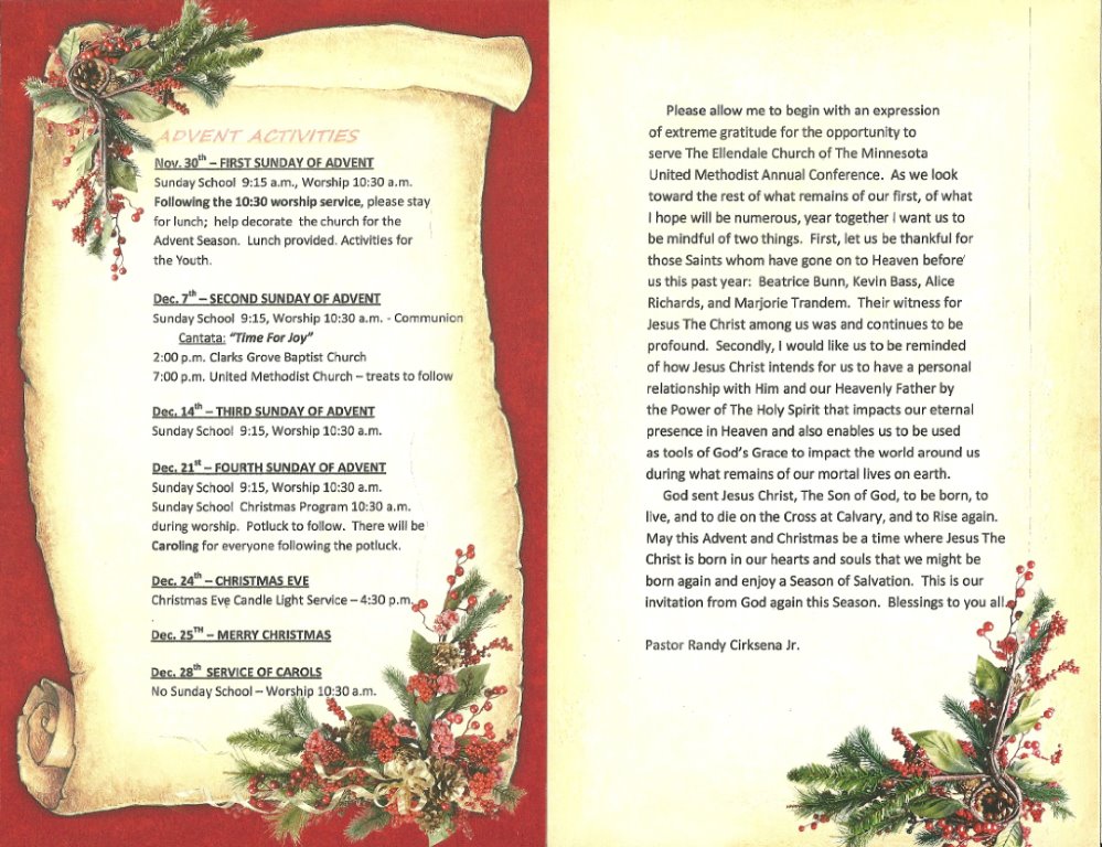 Ellendale United Methodist Church Building on our Faith