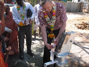 At the new well